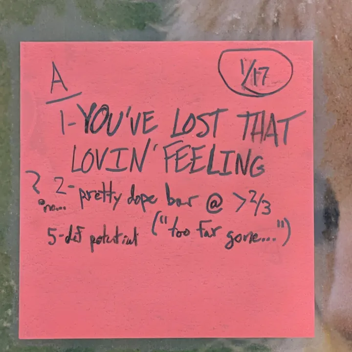 An album from Frank’s sampling collection